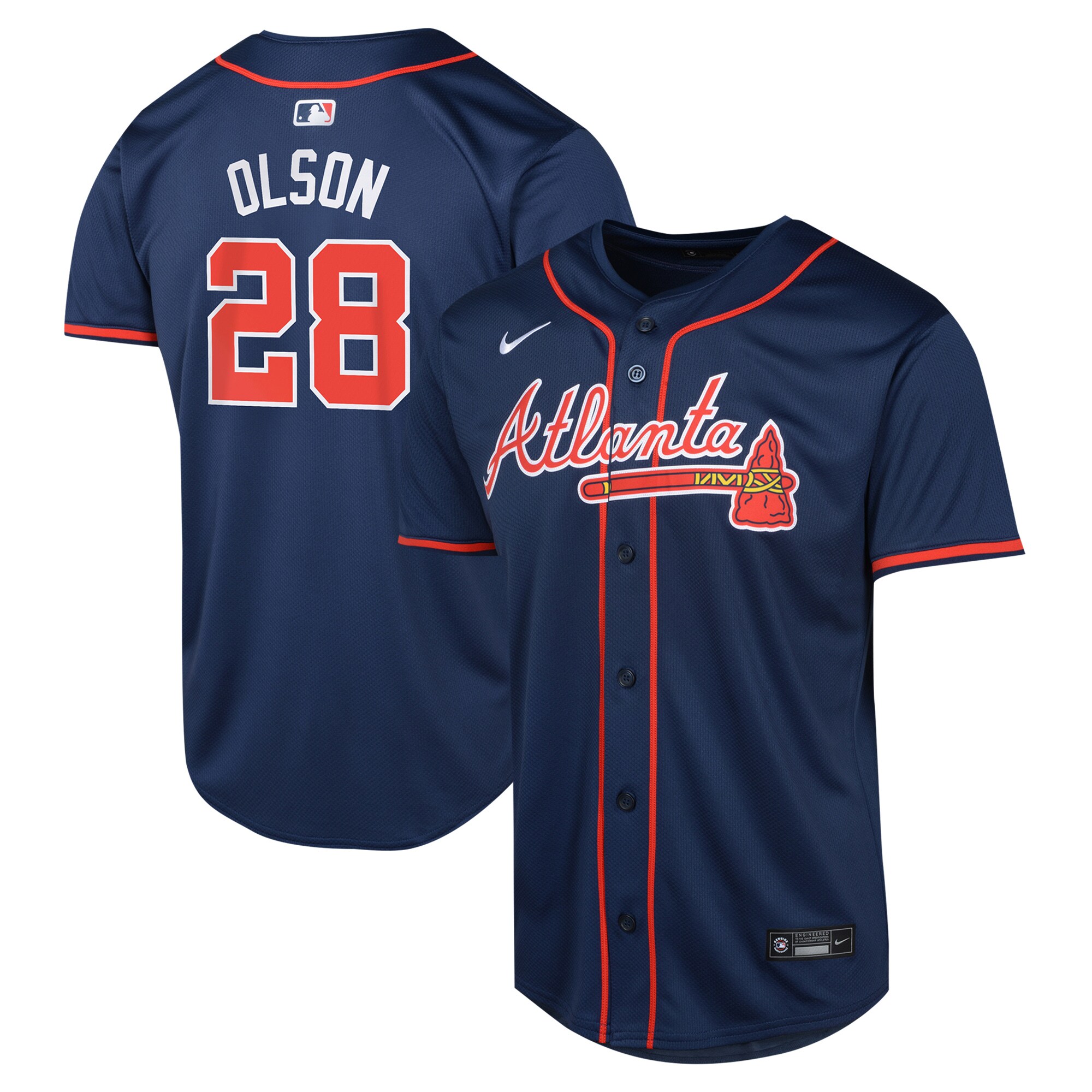 Matt Olson Atlanta Braves Youth Alternate Limited Player Baseball JerseyÃƒâ€šÃ‚Â ÃƒÂ¢Ã¢â€šÂ¬Ã¢â‚¬Å“ Navy