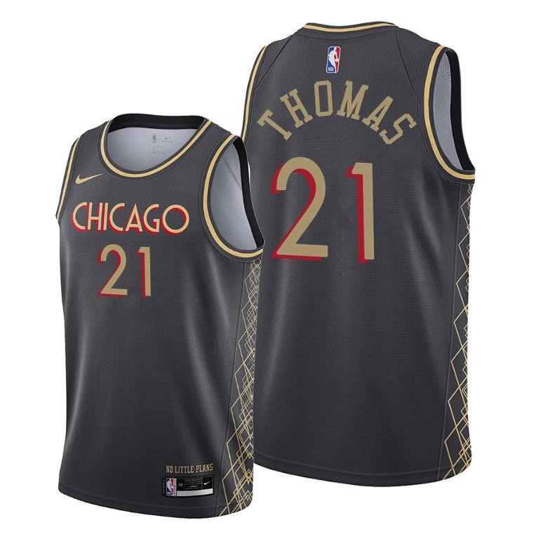 Matt Thomas Chicago Bulls Black City Edition Basketball Jersey 21 - Men Basketball Jersey - JS370 