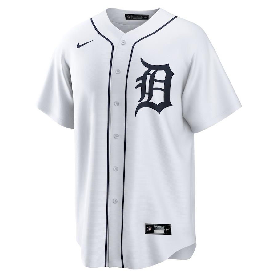 Alternative view of Matt Vierling 8 Detroit Tigers Home Men Jersey - White