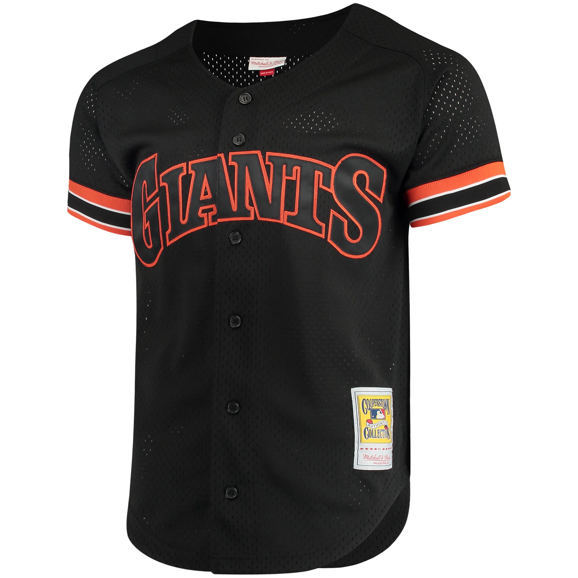 Alternative view of Matt Williams San Francisco Giants Mitchell & Ness Cooperstown Collection Mesh Batting Practice Button-up Baseball Jersey - Black