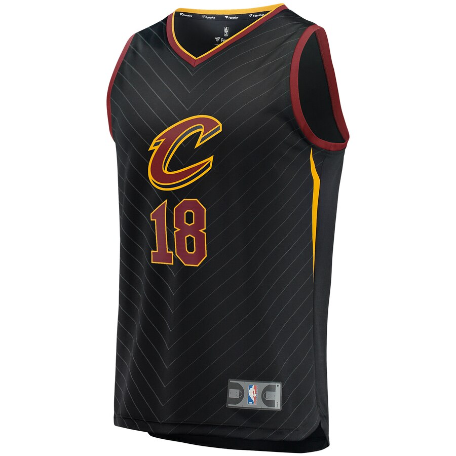 Alternative view of Matthew Dellavedova Cleveland Cavaliers Fanatics Branded Fast Break Replica Player Basketball Jersey – Statement Edition – Black