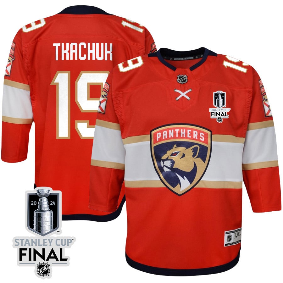 Matthew Tkachuk 19 Florida Panthers 2024 STANLEY CUP Final Youth Home Breakaway Hockey Jersey - Red - JS958 