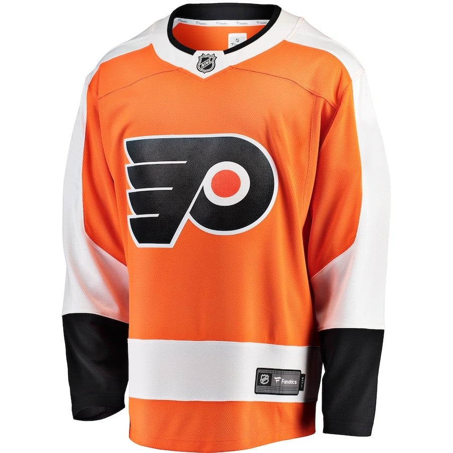 Alternative view of Matvei Michkov #17 Philadelphia Flyers 2023 Draft Home Men Jersey - Orange - JS258 