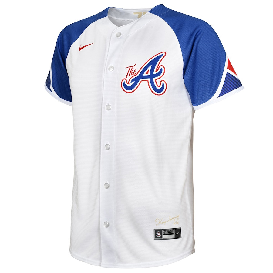 Alternative view of Max Fried 54 Atlanta Braves 2023 City Connect Youth Baseball Jersey - White - JS979