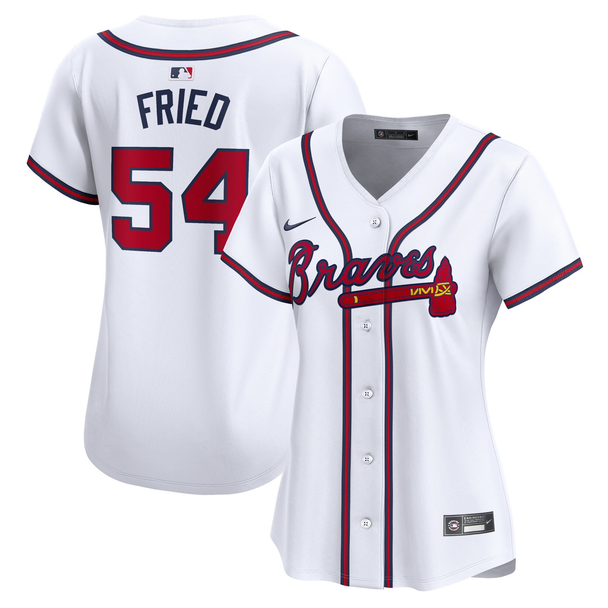 Max Fried Atlanta Braves Women's Home Limited Player Baseball Jersey - White