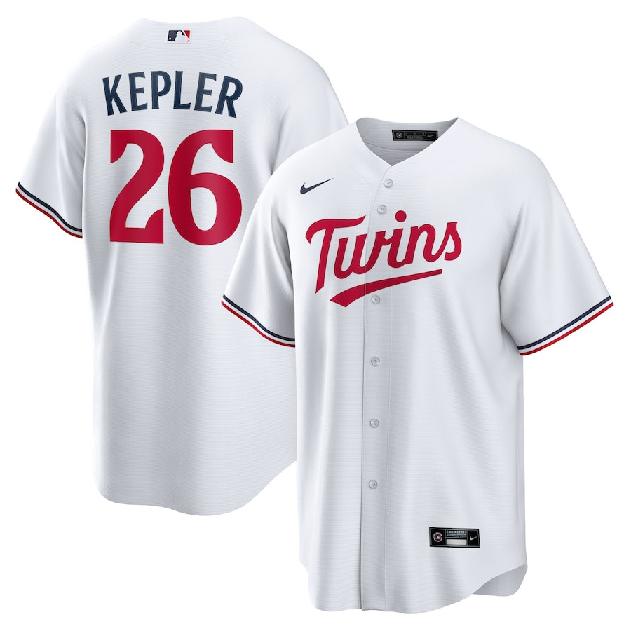 Max Kepler 26 Minnesota Twins Team Logo Home Men Baseball Jersey - White 