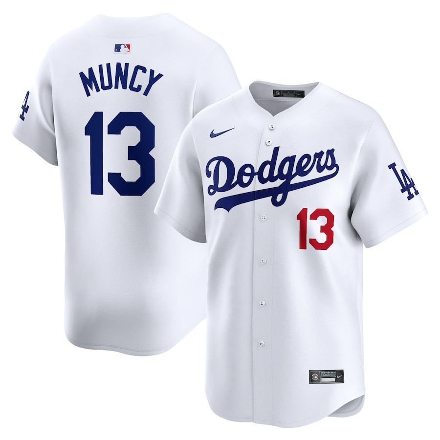 Max Muncy 13 Los Angeles Dodgers Home Limited Player Men Baseball Jersey - White 