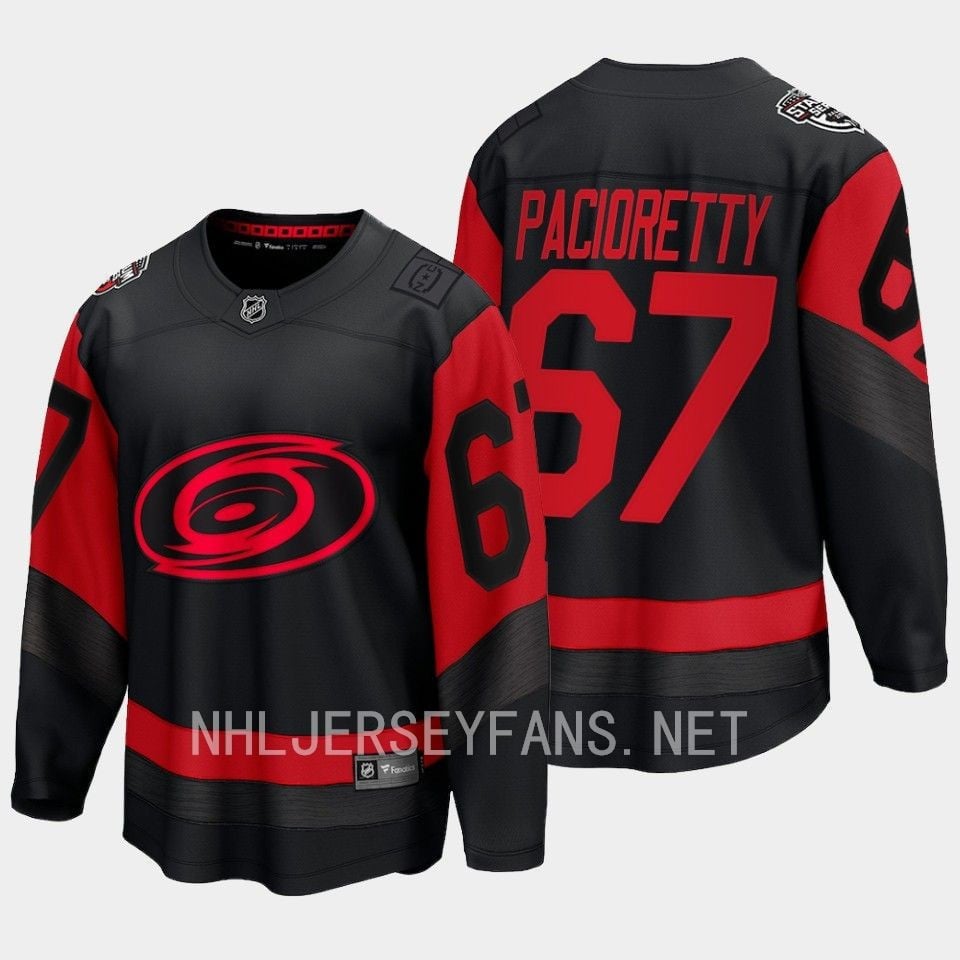Max Pacioretty 67 Carolina Hurricanes 2023 Hockey Jersey Stadium Series Black Breakaway - JS616 