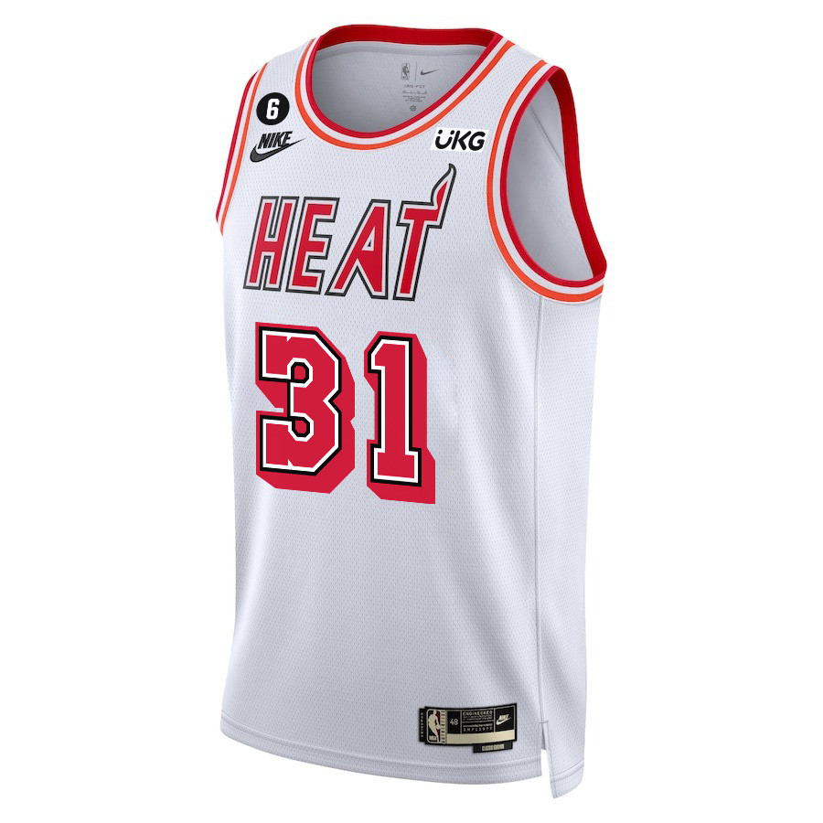 Alternative view of Max Strus 31 Miami Heat Final Champions 2023 Swingman Basketball Jersey - Classic Edition - White - JS625 