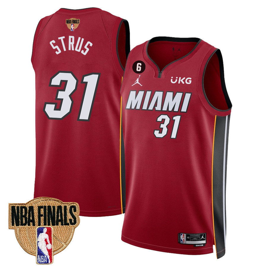 Max Strus 31 Miami Heat Final Champions 2023 Swingman Basketball Jersey - Red - JS541 