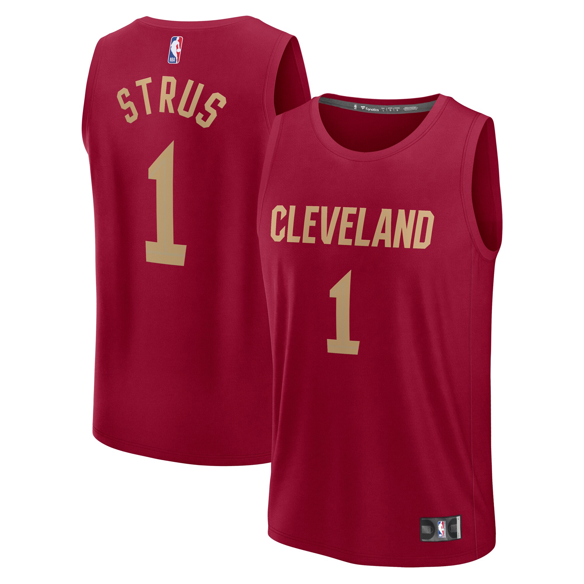 Max Strus Cleveland Cavaliers Fanatics Fast Break Player Basketball Jersey - Icon Edition - Wine