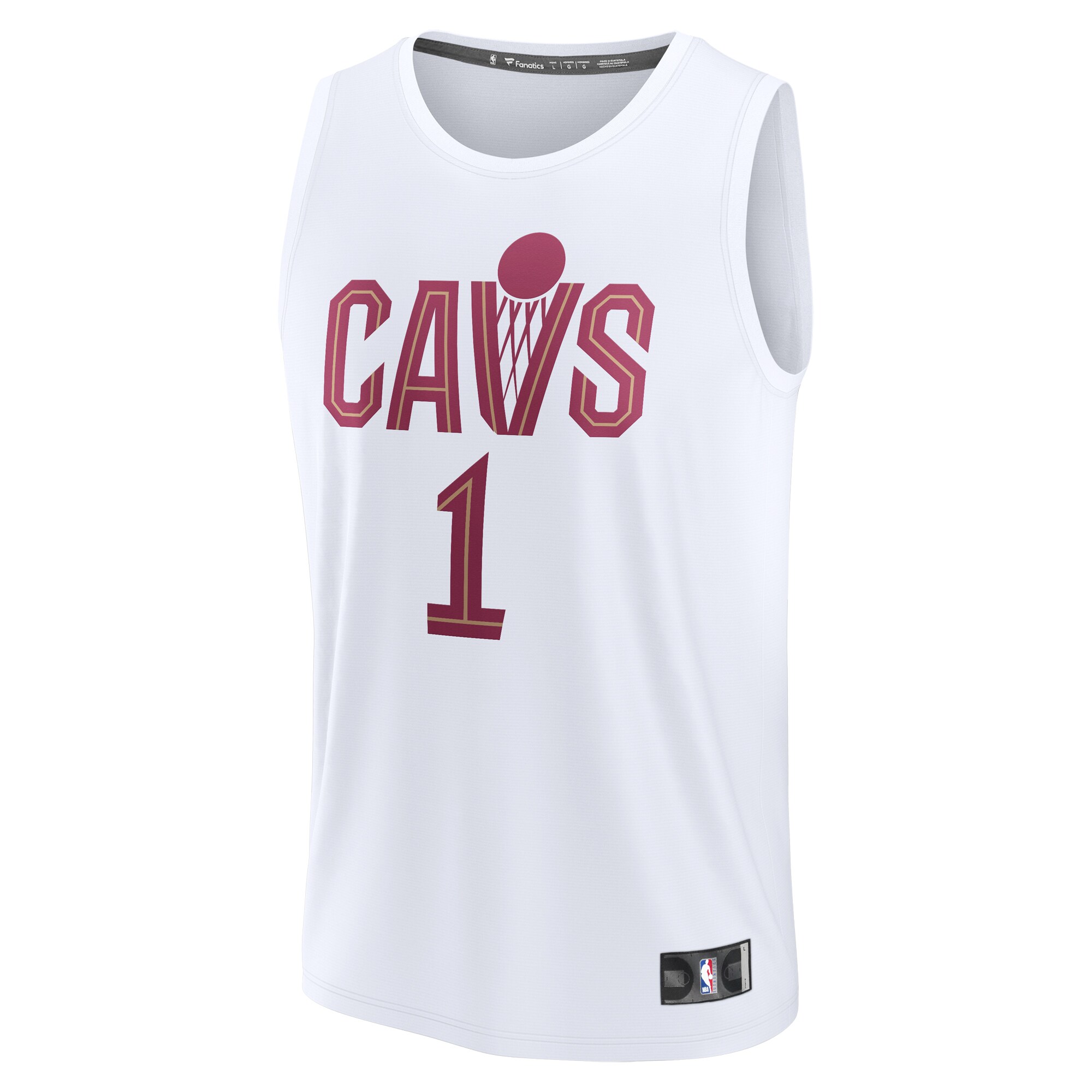 Alternative view of Max Strus Cleveland Cavaliers Fanatics Youth Fast Break Replica Player Basketball Jersey - Association Edition - White