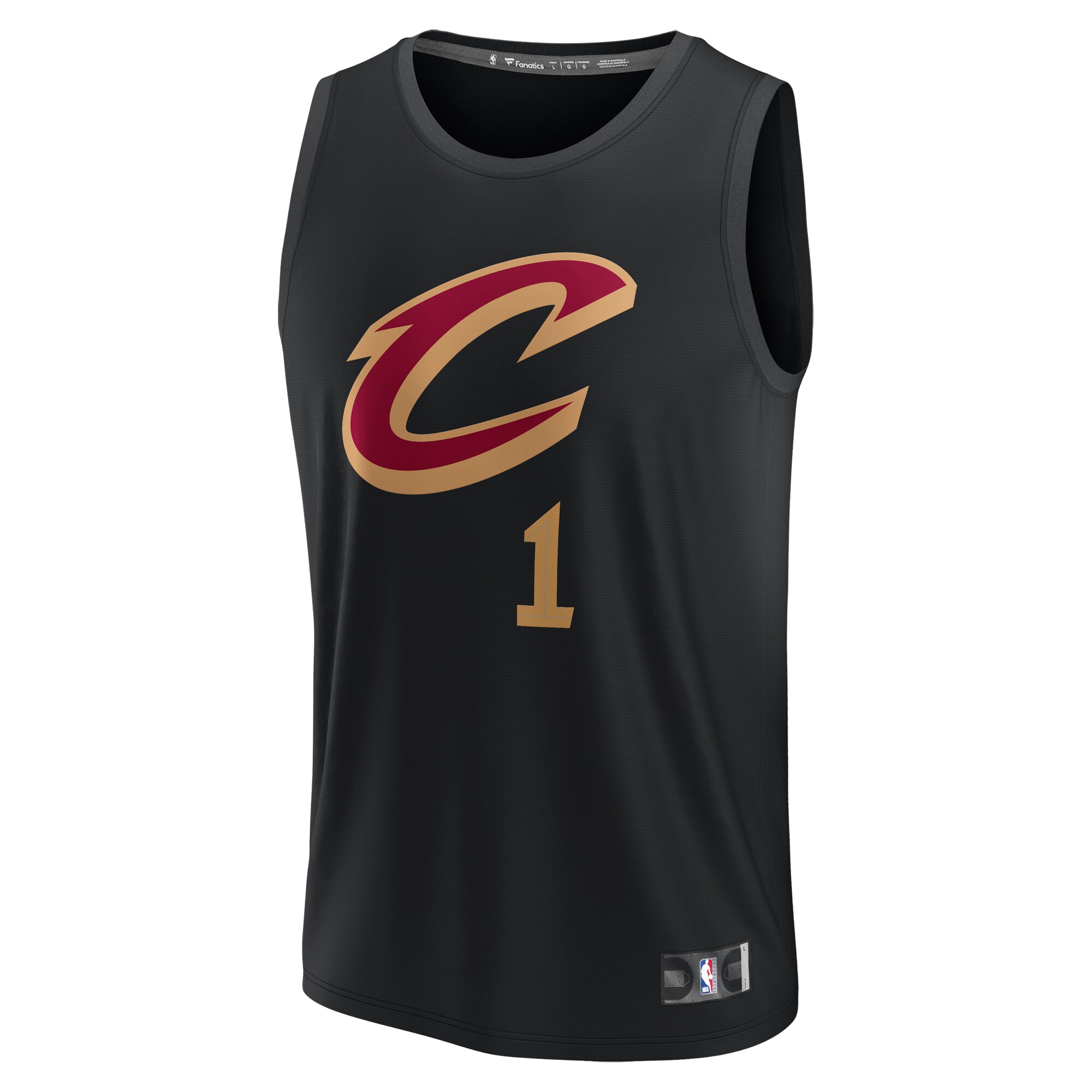 Alternative view of Max Strus Cleveland Cavaliers Fanatics Youth Fast Break Replica Player Basketball Jersey - Statement Edition - Black
