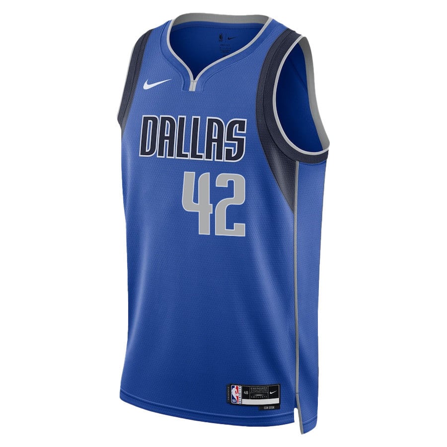 Alternative view of Maxi Kleber 42 Dallas Mavericks 2024 FINALS PATCH Swingman Basketball Jersey - Icon Edition - Blue - JS681 