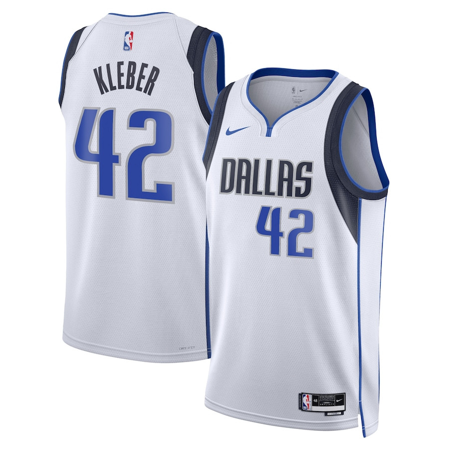 Maximillian Kleber 42 Dallas Mavericks Unisex Swingman Basketball Jersey - Association Edition - White - JS551 
