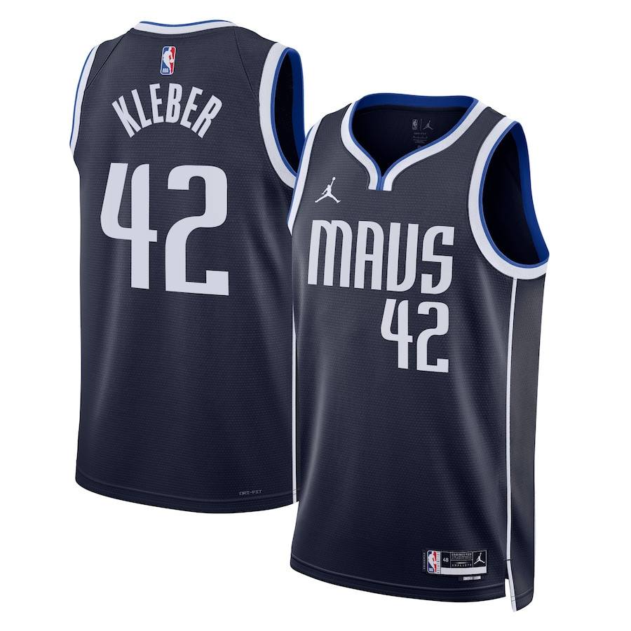 Maximillian Kleber 42 Dallas Mavericks Unisex Swingman Basketball Jersey - Statement Edition - Navy - JS566 