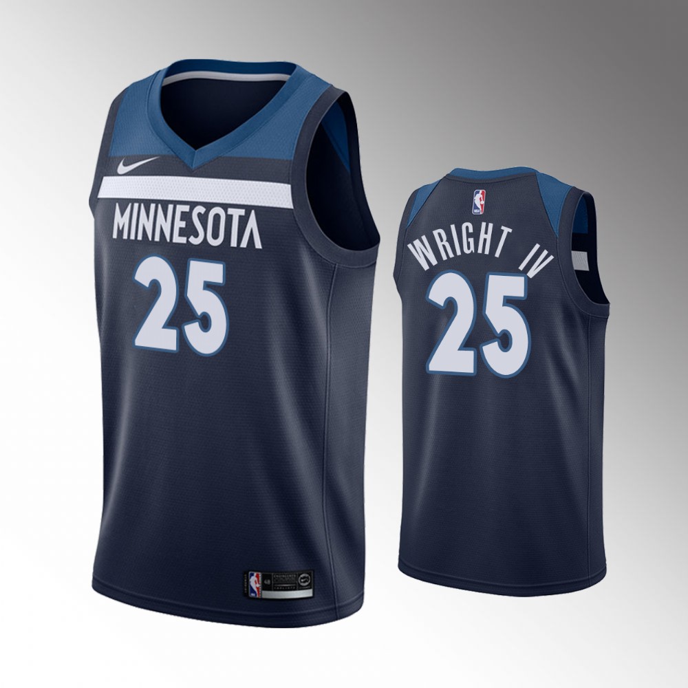 Mckinley Wright Iv Minnesota Timberwolves 2021 Icon Edition Navy Basketball Jersey