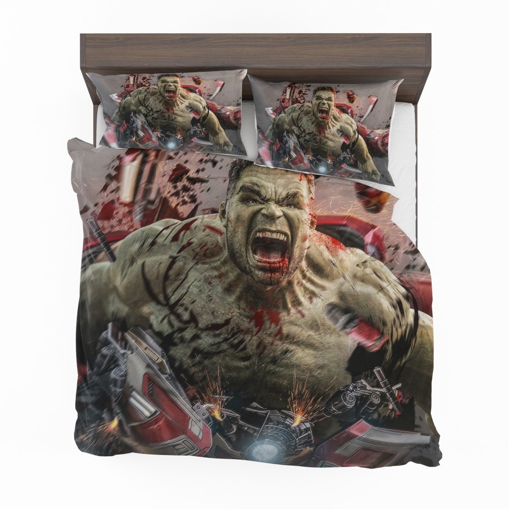 Alternative view of MCU Avengers Endgame Movie Hulk Bedding Set - Custom Bedding Set