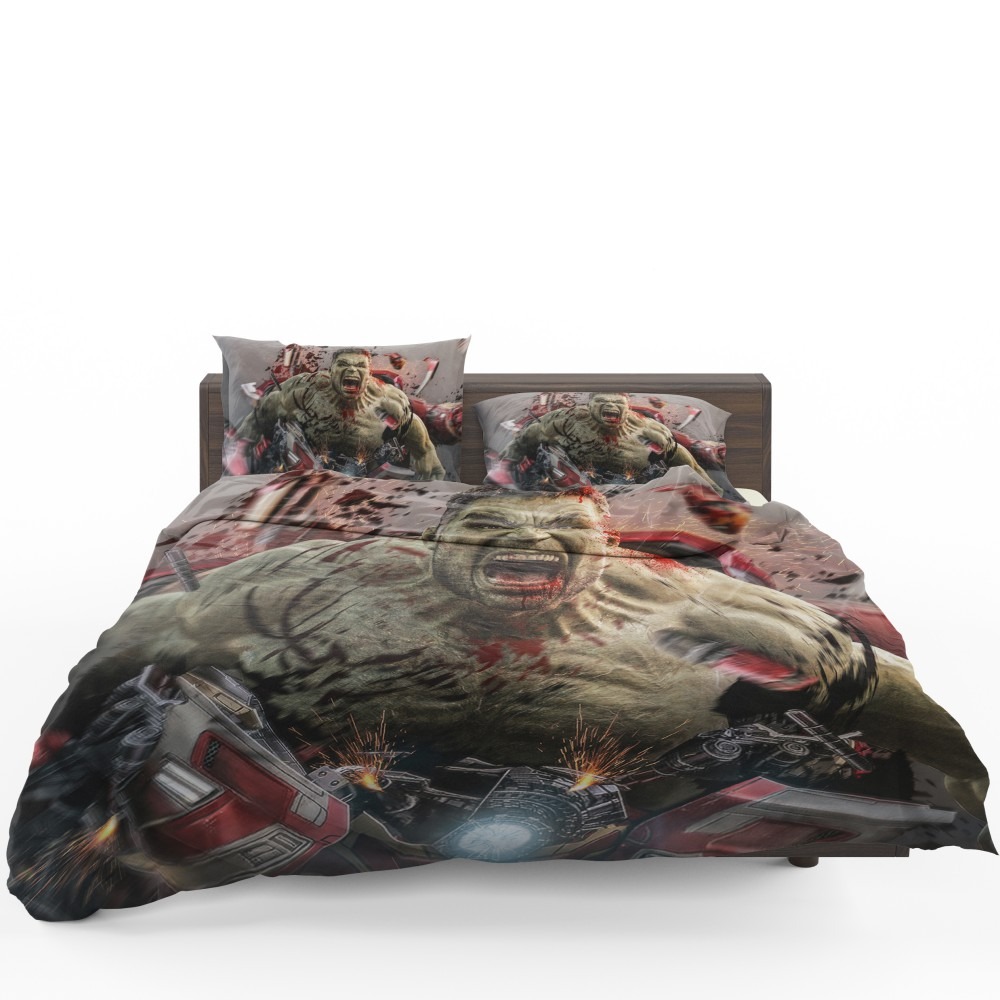 MCU Avengers Endgame Movie Hulk Bedding Set - Custom Bedding Set