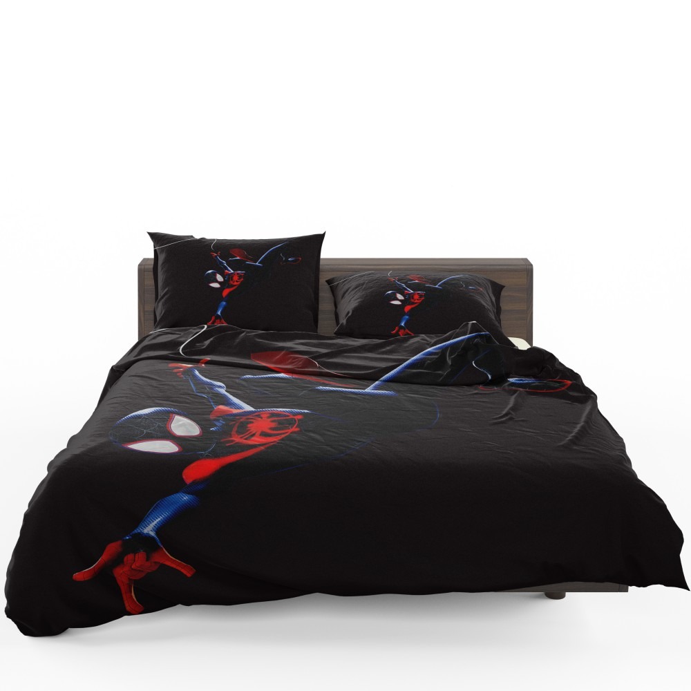 MCU Spider-Man Into The Spider-Verse Movie Miles Morales Bedding Set - Custom Bedding Set