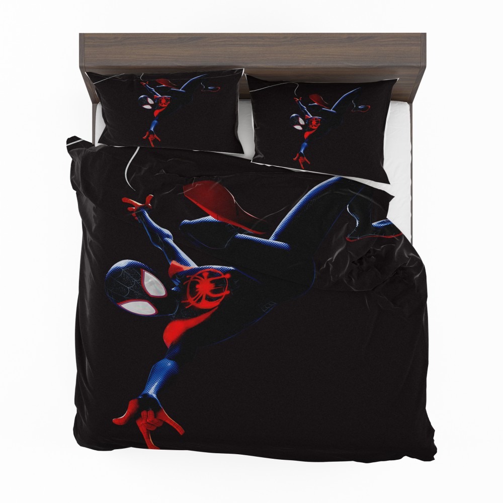 Alternative view of MCU Spider-Man Into The Spider-Verse Movie Miles Morales Bedding Set - Custom Bedding Set