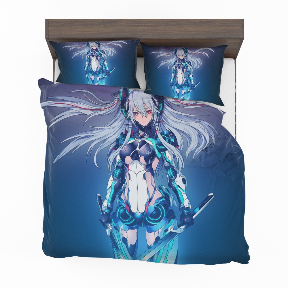 Alternative view of Mecha Girl Cute Anime Bedding Set - Custom Bedding Set