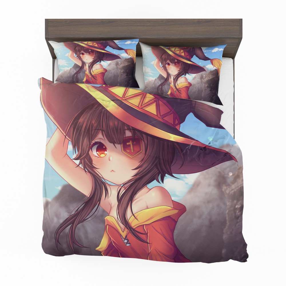 Alternative view of Megumin Konosuba Fairy Tail Anime Bedding Set - Custom Bedding Set