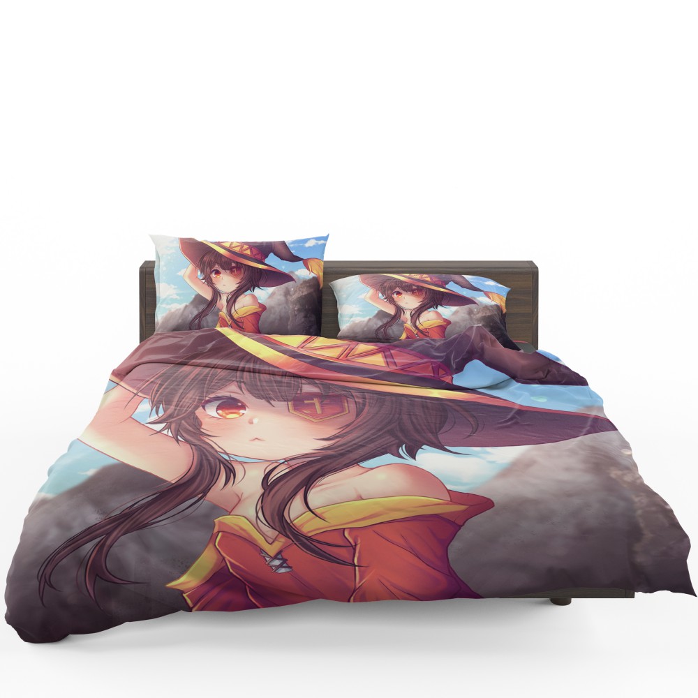 Megumin Konosuba Fairy Tail Anime Bedding Set - Custom Bedding Set