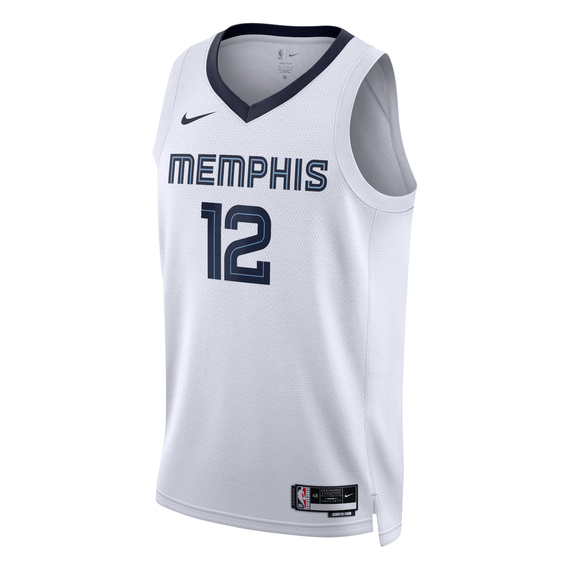 Memphis Grizzlies Association Edition Swingman Basketball Jersey - White - Ja Morant - Unisex - JS386 