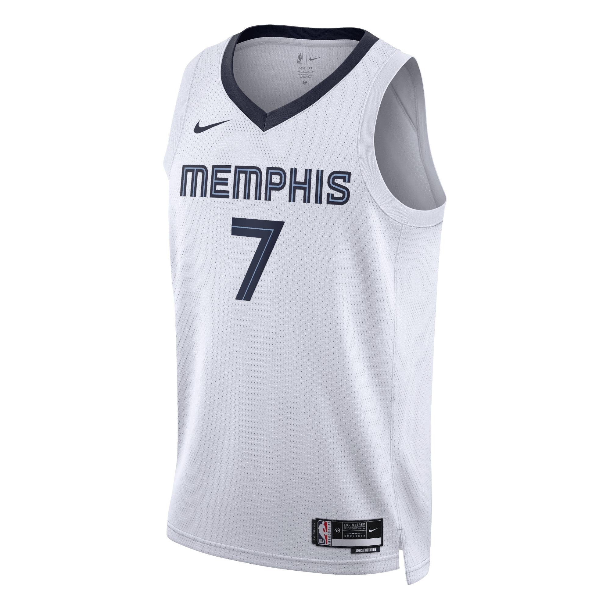 Memphis Grizzlies Association Edition Swingman Basketball Jersey - White - Santi Aldama - Unisex - JS644 