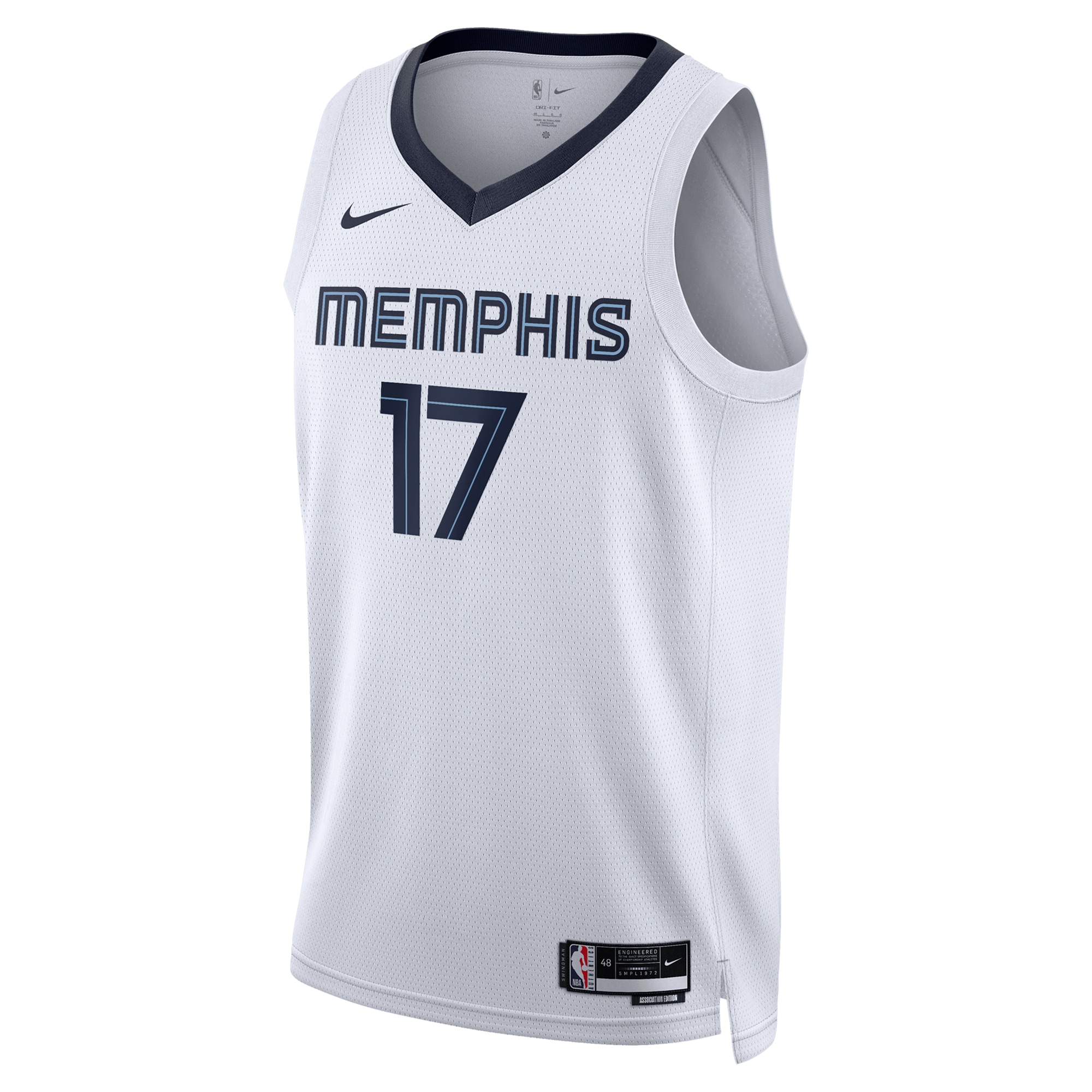 Alternative view of Memphis Grizzlies Association Edition Swingman Basketball Jersey - White - Yuki Kawamura - Unisex - JS310 