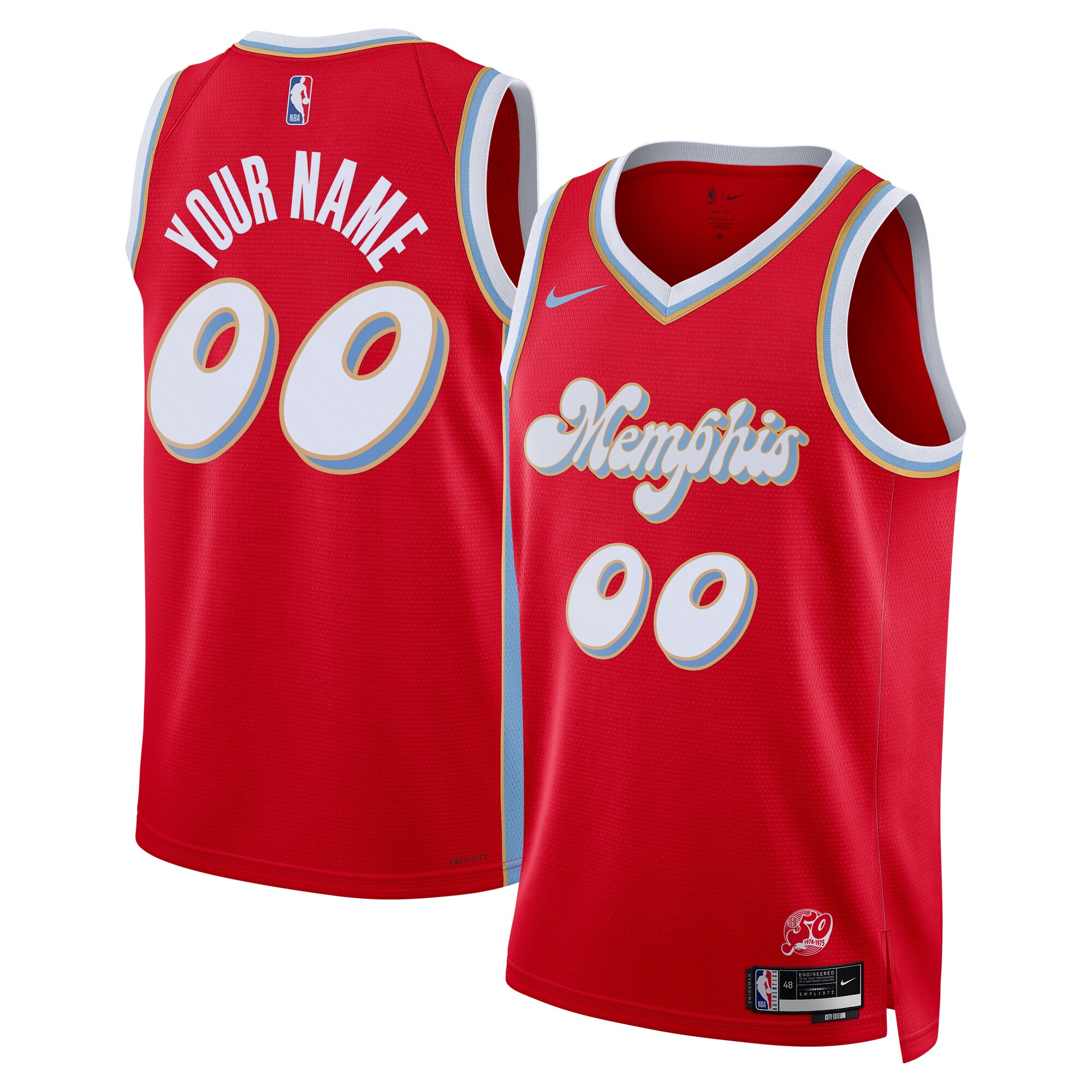 Memphis Grizzlies City Edition Swingman Basketball Jersey 2024 - Custom - Unisex - JS571 