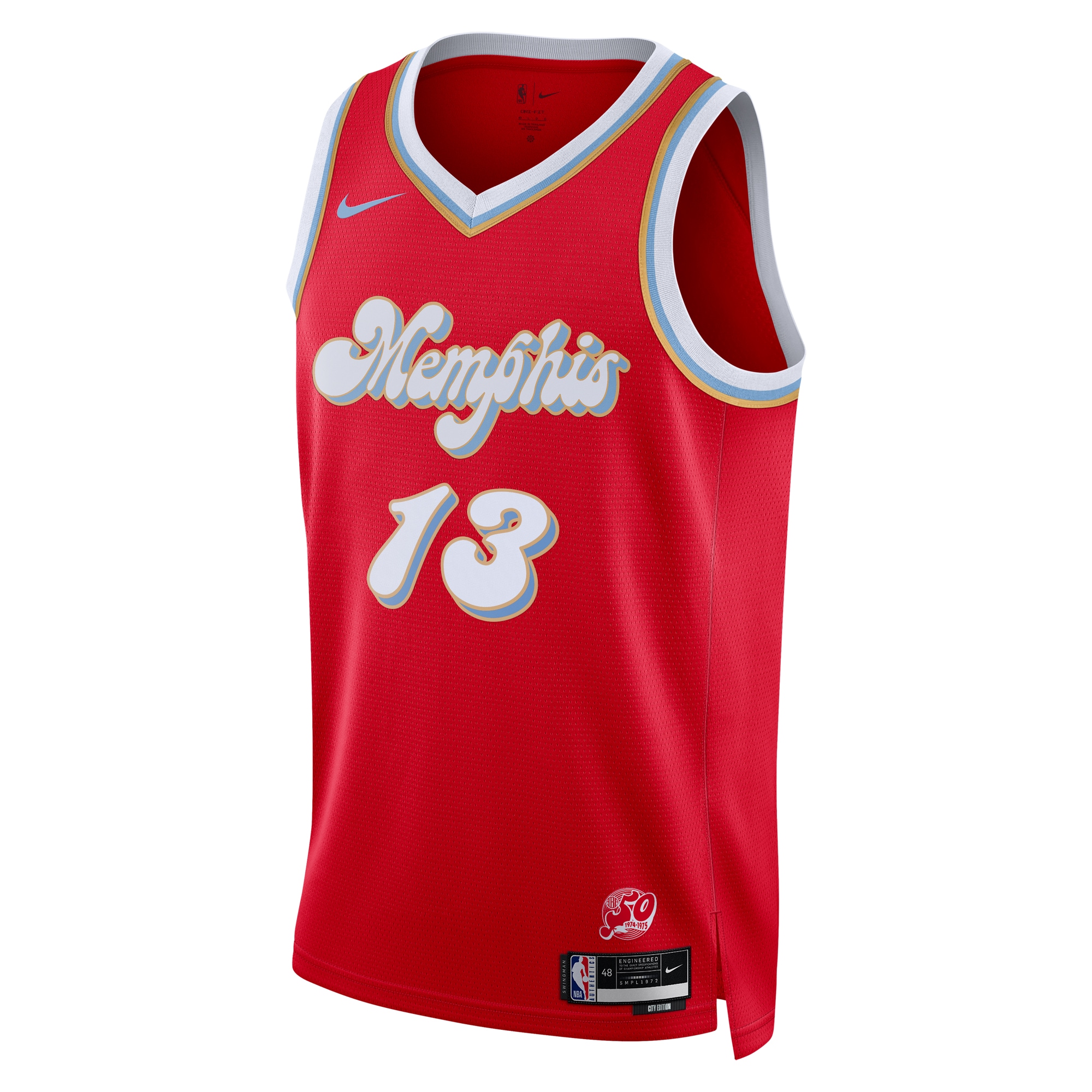 Alternative view of Memphis Grizzlies City Edition Swingman Basketball Jersey 2024 - Red - Jaren Jackson Jr. - Unisex - JS524 