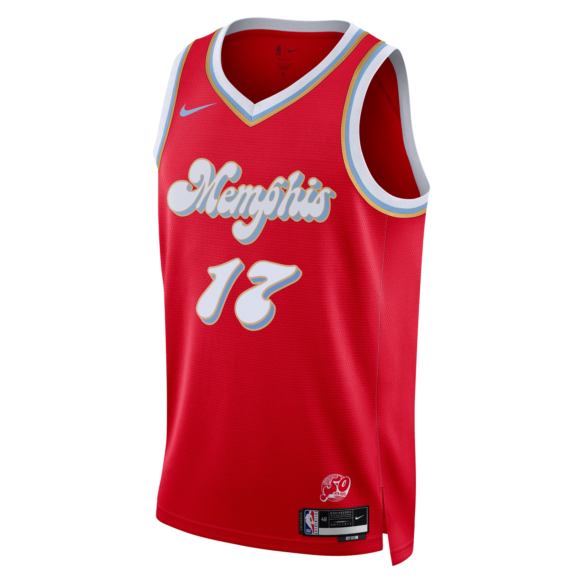 Alternative view of Memphis Grizzlies City Edition Swingman Basketball Jersey 2024 - Red - Yuki Kawamura - Unisex - JS919 