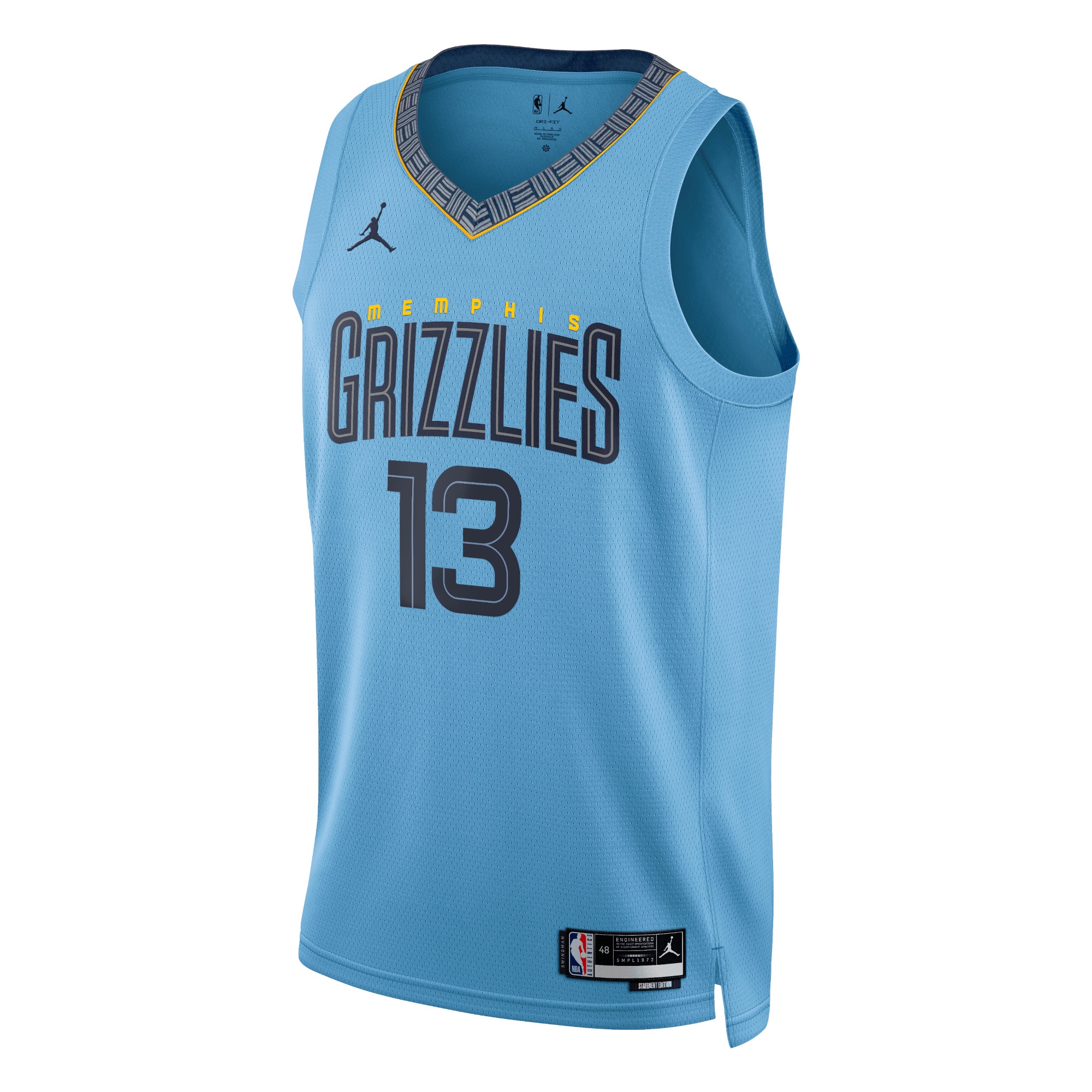 Memphis Grizzlies Jordan Statement Edition Swingman Basketball Jersey - Light Blue - Jaren Jackson Jr. - Unisex - JS746 