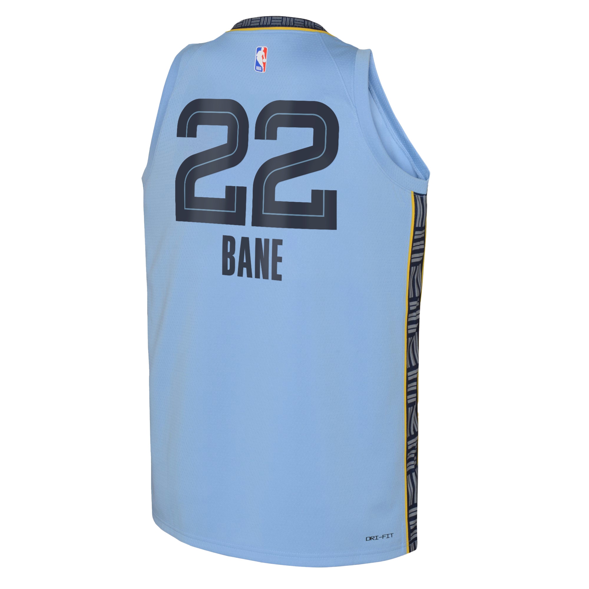 Alternative view of Memphis Grizzlies Jordan Statement Edition Swingman Basketball Jersey 22 - Light Blue - Desmond Bane - Youth - JS183 