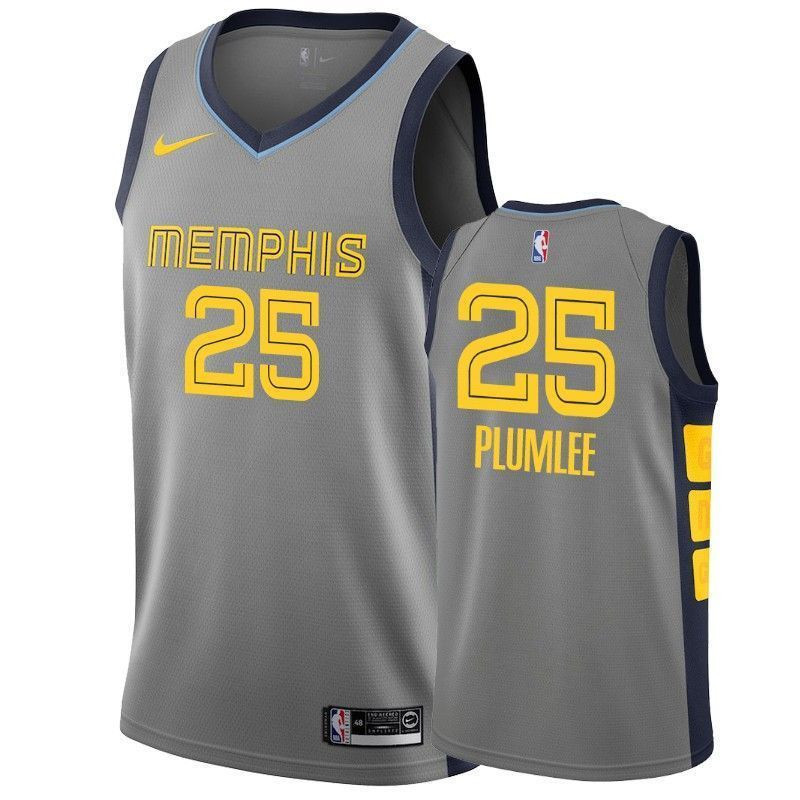 Memphis Grizzlies Miles Plumlee 25 City Men's Basketball Jersey - JS723 