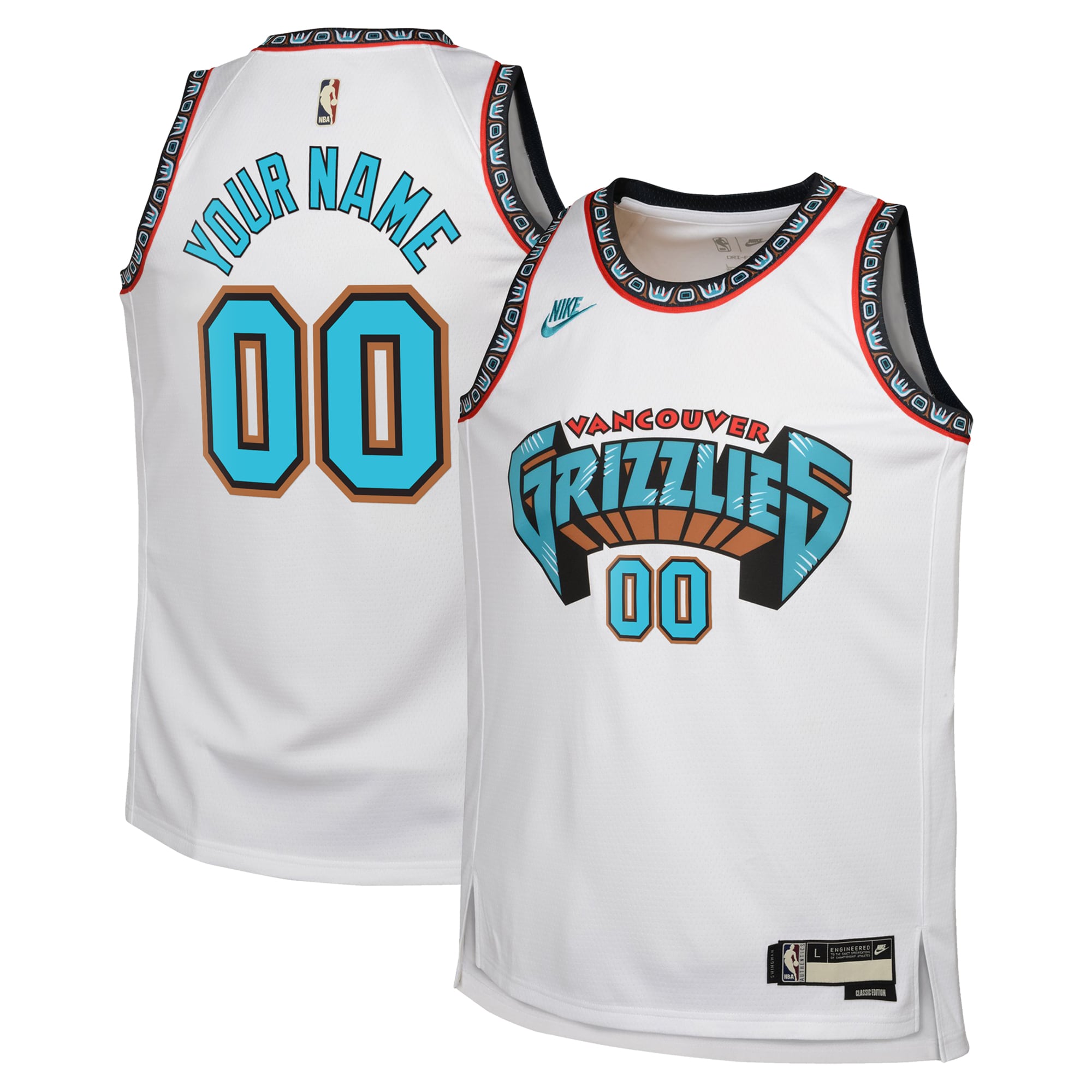 Memphis Grizzlies NBA Hardwood Classic Swingman Basketball Jersey - Custom - Youth - JS136 