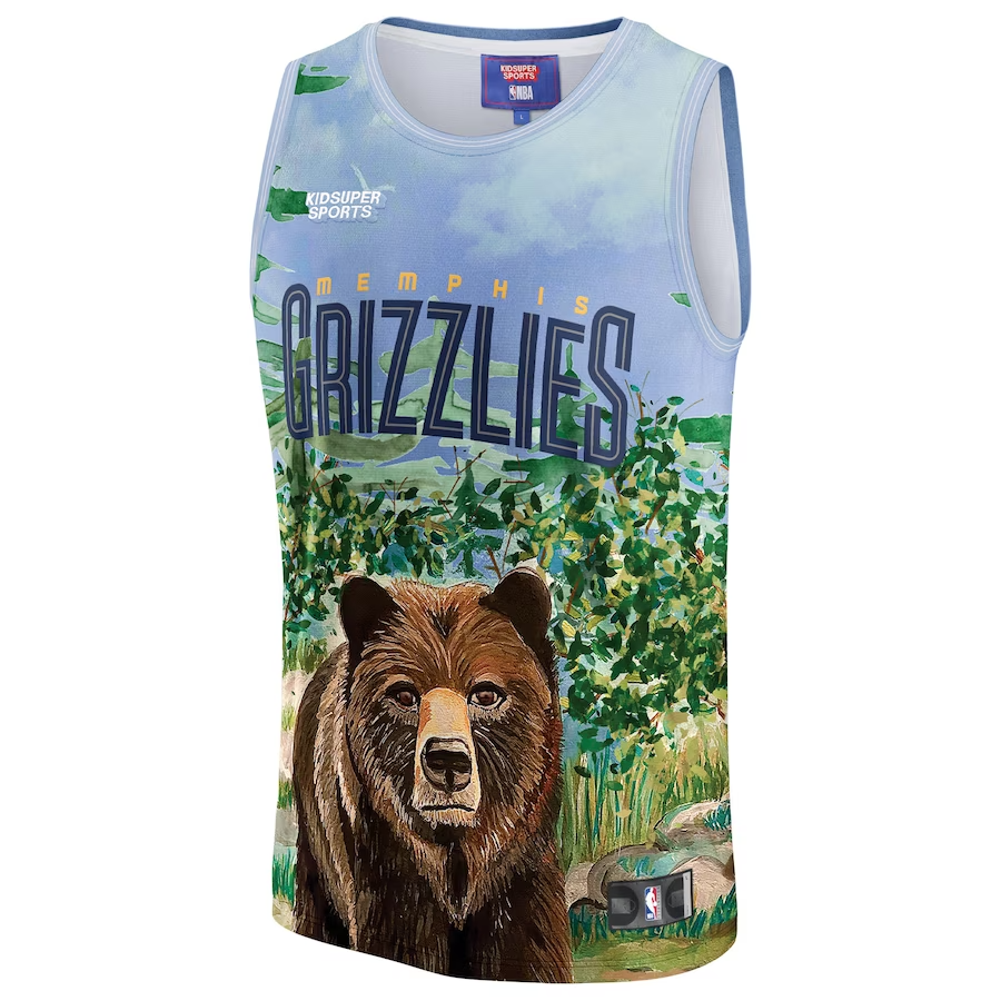 Alternative view of Memphis Grizzlies NBA & KidSuper Studios Unisex Hometown Basketball Jersey - Teal - JS324 