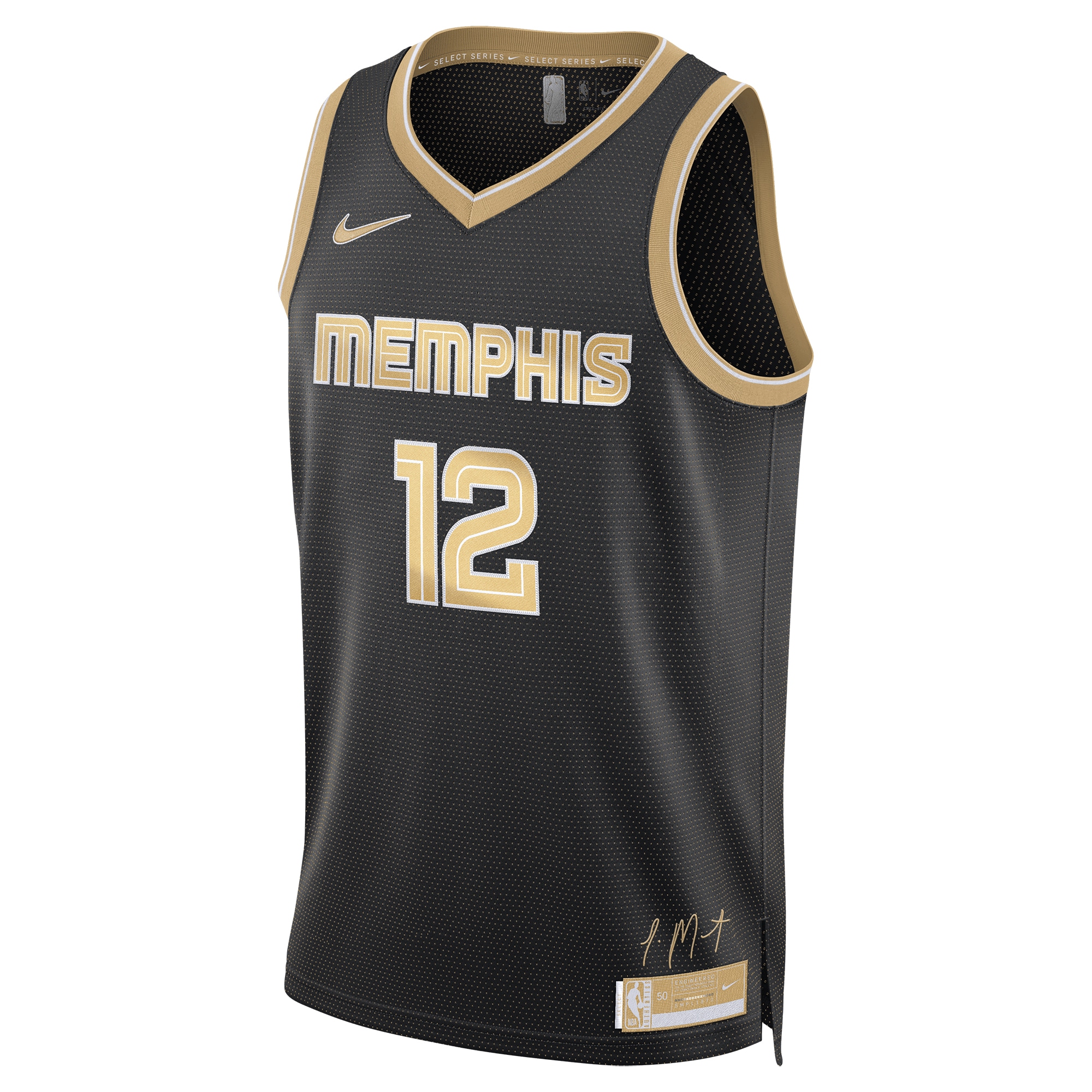 Alternative view of Memphis Grizzlies Select Series Swingman Basketball Jersey - Ja Morant - Mens - JS463 