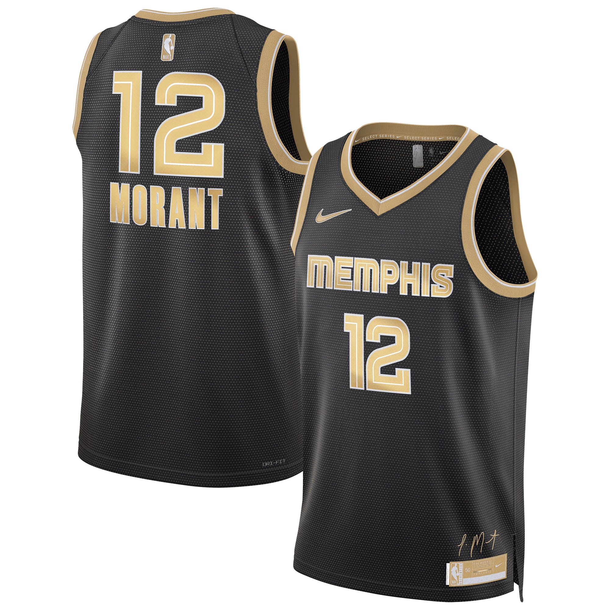 Memphis Grizzlies Select Series Swingman Basketball Jersey - Ja Morant - Mens - JS463 