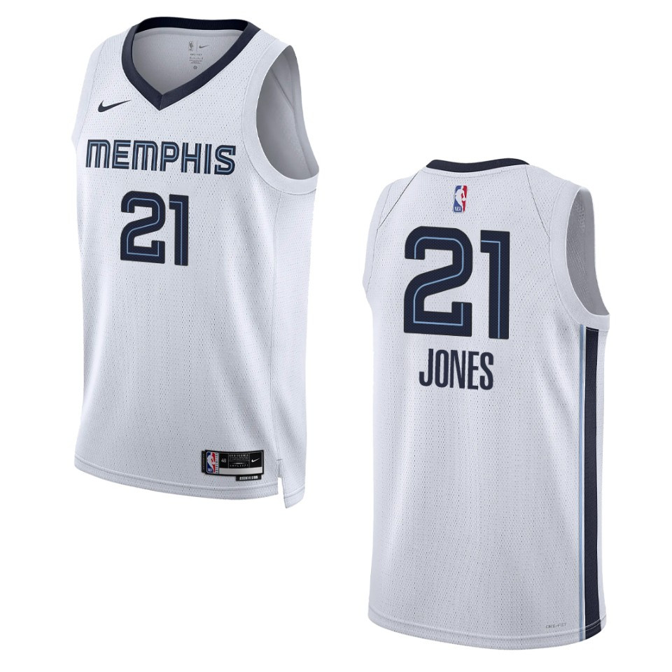 Memphis Grizzlies Tyus Jones 2022-23 Association Edition White Swingman Basketball Jersey
