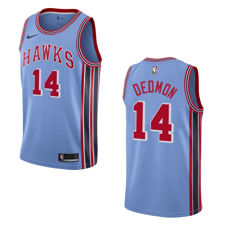 Men Atlanta Hawks #14 Dewayne Dedmon Hardwood Classic Swingman Basketball Jersey - Light Blue