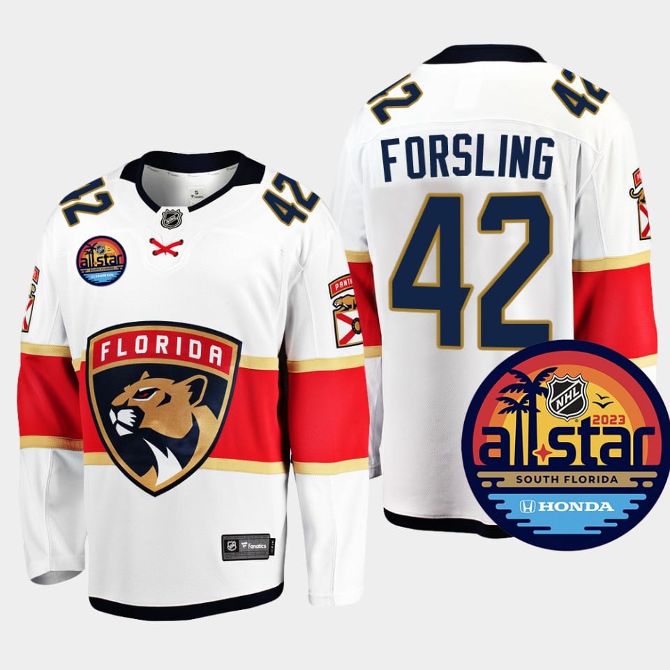 Men Florida Panthers Gustav Forsling 42 2023 All-Star Away White Hockey Jersey - JS916 