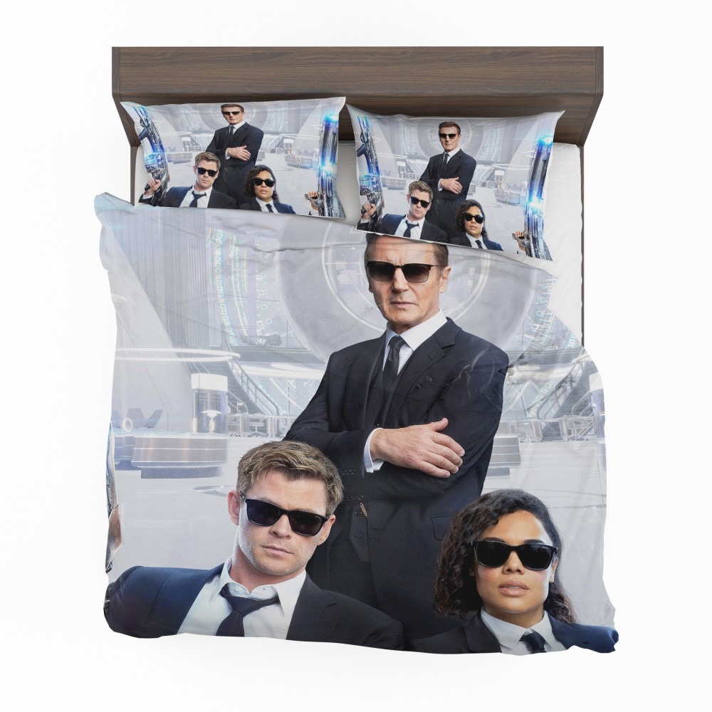 Alternative view of Men In Black International Movie Chris Hemsworth Liam Neeson Tessa Thompson Bedding Set - Custom Bedding Set