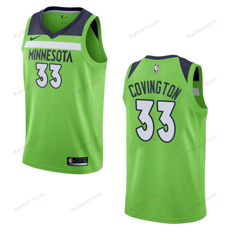 Men Minnesota Timberwolves 33 Robert Covington Statement Swingman Basketball Jersey - Green - JS194 