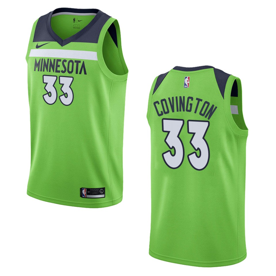 Men Minnesota Timberwolves #33 Robert Covington Statement Swingman Basketball Jersey - Green