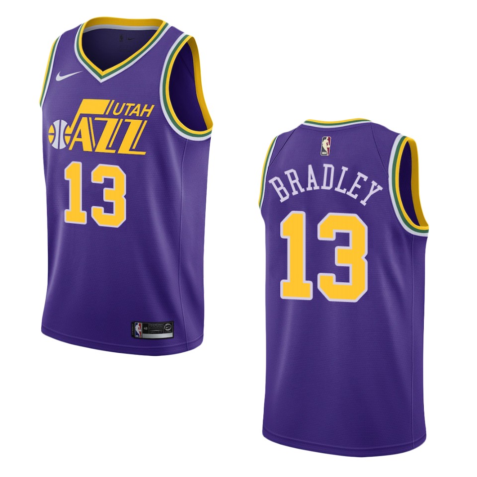 Men Utah Jazz #13 Tony Bradley Hardwood Classics Swingman Basketball Jersey - Purple
