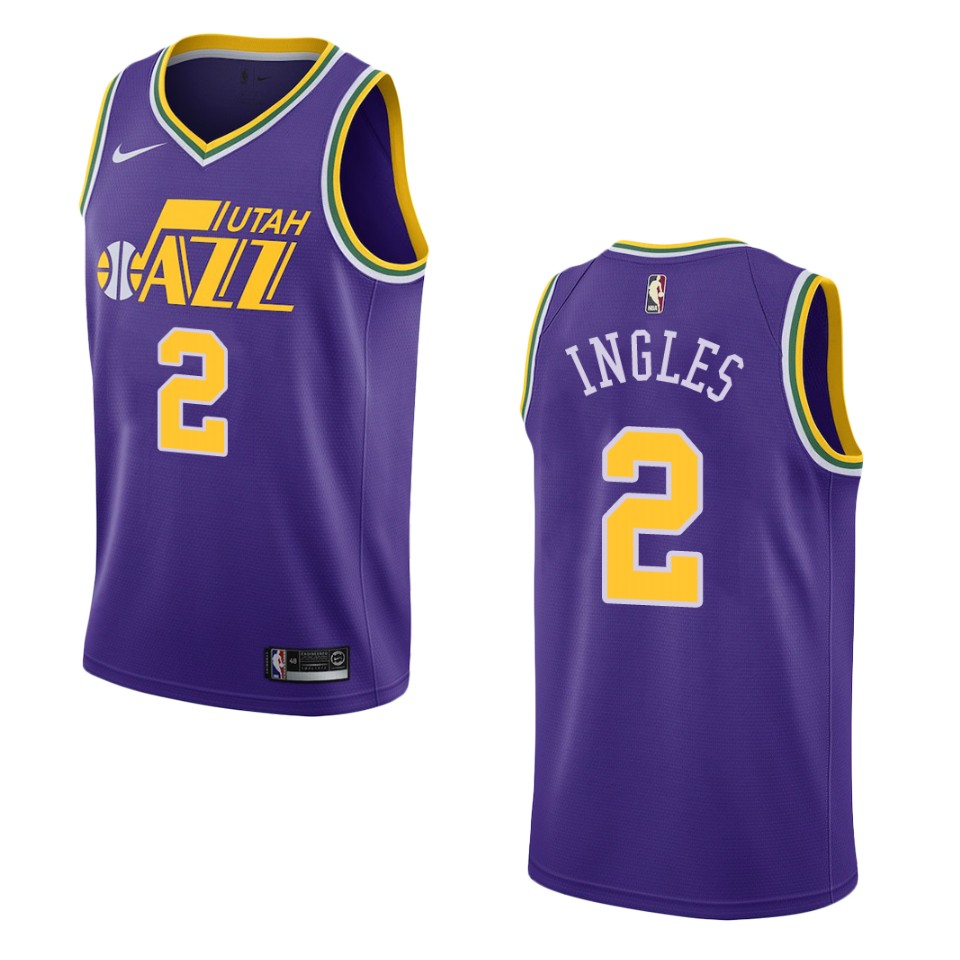 Men Utah Jazz #2 Joe Ingles Hardwood Classics Swingman Basketball Jersey - Purple