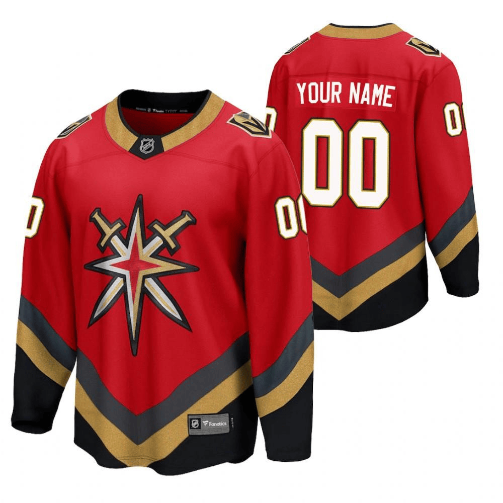 Men Vegas Golden Knights 00 Custom 2023 Special Edition Red Hockey Jersey Hockey Jersey - JS979 